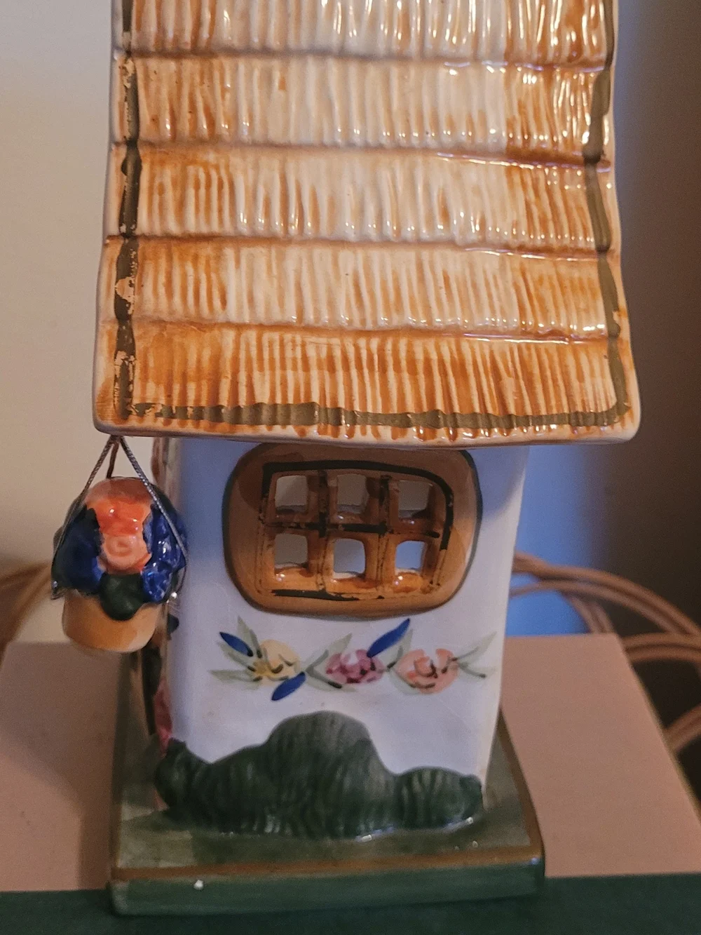 Ceramic Partylite House Tealight Luminary.